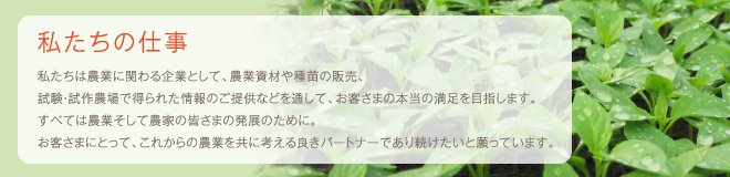 私たちの仕事